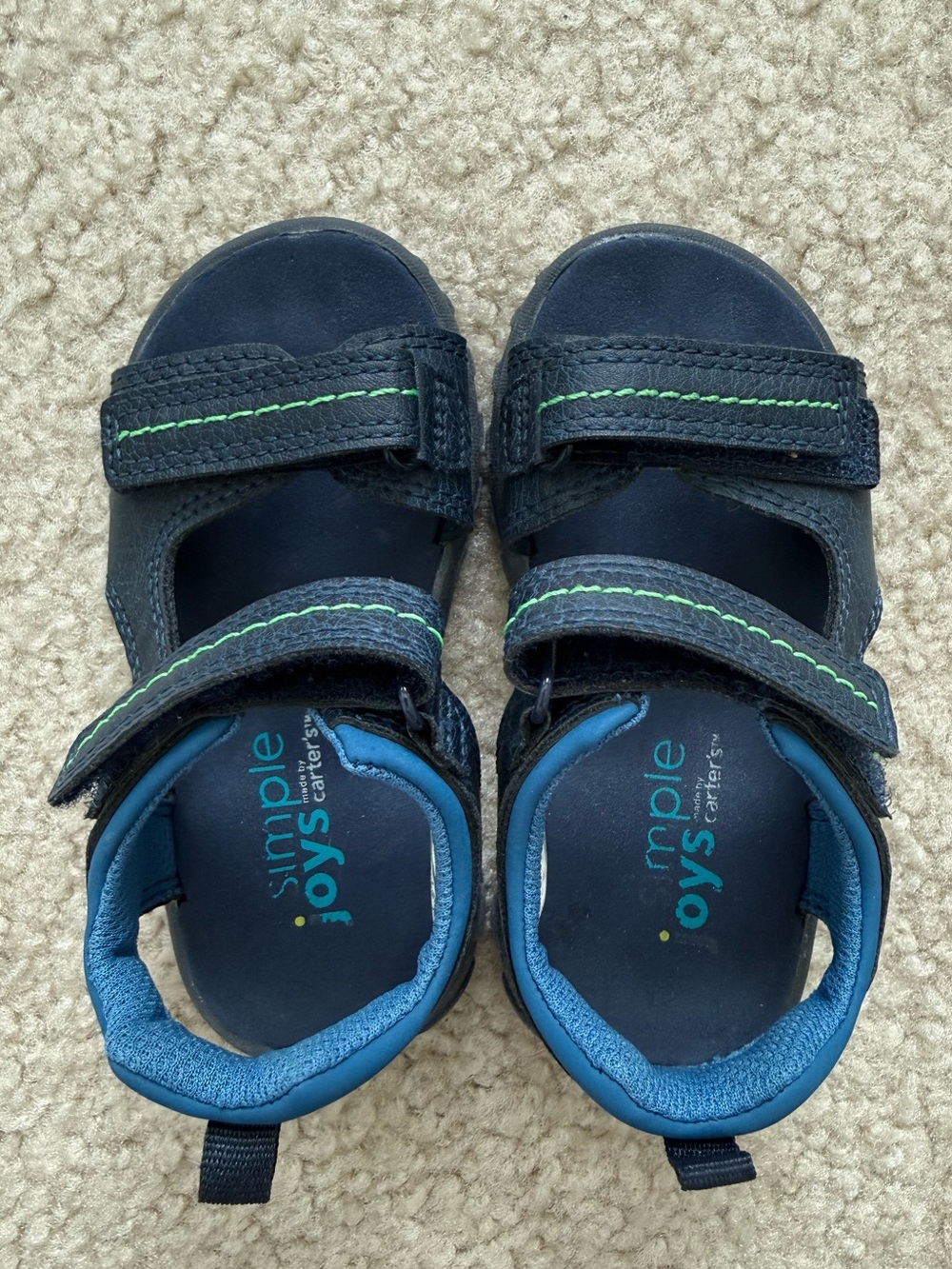Carter’s Toddlers Navy Blue Sandals - Size 7